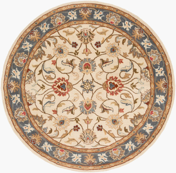 Livabliss Caesar Collection Hand Tufted Wool Area Rug Traditional Pattern for Living Room Dusty Sage, Den 9'9" x 9'9" Round CAE1125-99RD