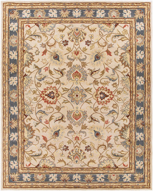 Livabliss Caesar Collection Hand Tufted Wool Area Rug Traditional Pattern for Living Room Dusty Sage, Den 7'6" x 9'6" CAE1125-7696