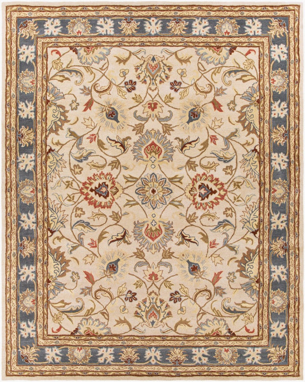 Livabliss Caesar Collection Hand Tufted Wool Area Rug Traditional Pattern for Living Room Dusty Sage, Den 7'6" x 9'6" CAE1125-7696