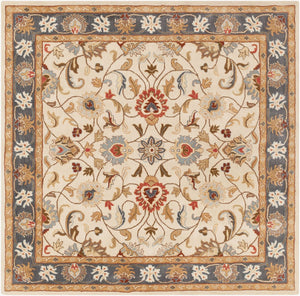 Livabliss Caesar Collection Hand Tufted Wool Area Rug Traditional Pattern for Living Room Dusty Sage, Den 9'9" x 9'9" Square CAE1125-99SQ