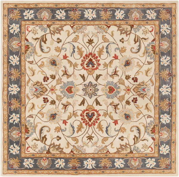 Livabliss Caesar Collection Hand Tufted Wool Area Rug Traditional Pattern for Living Room Dusty Sage, Den 9'9" x 9'9" Square CAE1125-99SQ
