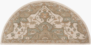 Livabliss Caesar Hand Tufted Wool Area Rug Ornate Traditional Pattern for Large Living Spaces Beige, Medium G 2' x 4' CAE1143-24HM