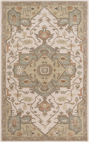 Livabliss Caesar Hand Tufted Wool Area Rug Ornate Traditional Pattern for Large Living Spaces Beige, Medium G 10' x 14' CAE1143-1014