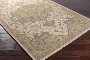 Livabliss Caesar Hand Tufted Wool Area Rug Ornate Traditional Pattern for Large Living Spaces Beige, Medium G 10' x 14' CAE1143-1014