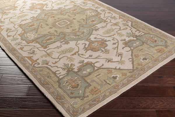 Livabliss Caesar Hand Tufted Wool Area Rug Ornate Traditional Pattern for Large Living Spaces Beige, Medium G 10' x 14' CAE1143-1014