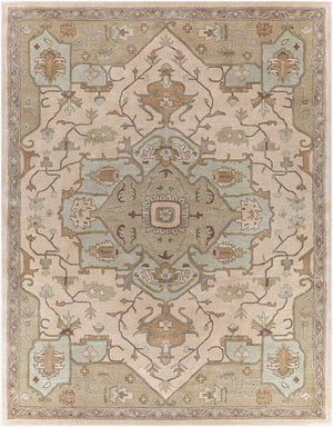 Livabliss Caesar Hand Tufted Wool Area Rug Ornate Traditional Pattern for Large Living Spaces Beige, Medium G 7'6" x 9'6" CAE1143-7696