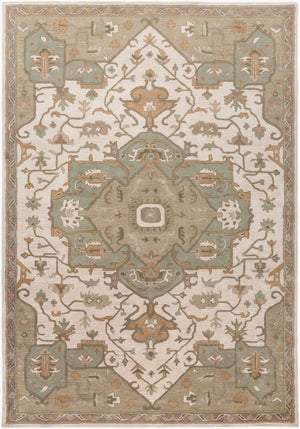 Livabliss Caesar Hand Tufted Wool Area Rug Ornate Traditional Pattern for Large Living Spaces Beige, Medium G 8' x 11' CAE1143-811