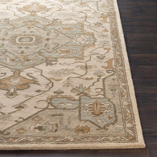 Livabliss Caesar Hand Tufted Wool Area Rug Ornate Traditional Pattern for Large Living Spaces Beige, Medium G 10' x 14' CAE1143-1014