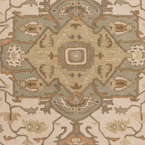 Livabliss Caesar Hand Tufted Wool Area Rug Ornate Traditional Pattern for Large Living Spaces Beige, Medium G 10' x 14' CAE1143-1014