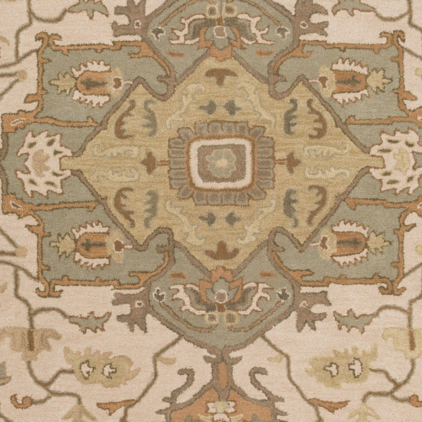 Livabliss Caesar Hand Tufted Wool Area Rug Ornate Traditional Pattern for Large Living Spaces Beige, Medium G 10' x 14' CAE1143-1014