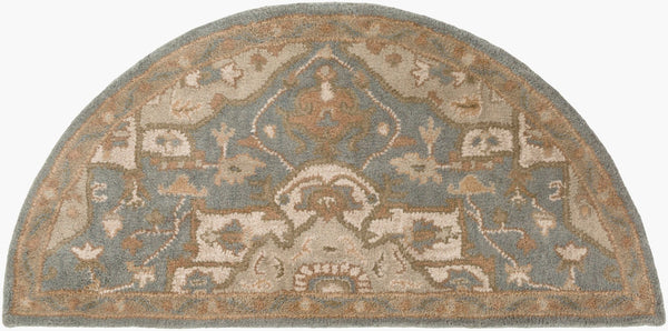 Livabliss Caesar Hand Tufted Wool Area Rug Traditional Motif for Living Dining Formal Spaces Medium Gray, Be 2' x 4' CAE1144-24HM