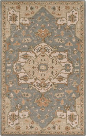 Livabliss Caesar Hand Tufted Wool Area Rug Traditional Motif for Living Dining Formal Spaces Medium Gray, Be 9' x 12' CAE1144-912