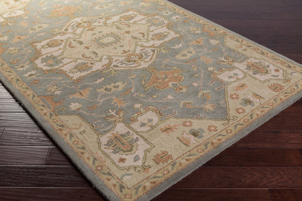 Livabliss Caesar Hand Tufted Wool Area Rug Traditional Motif for Living Dining Formal Spaces Medium Gray, Be 9' x 12' CAE1144-912