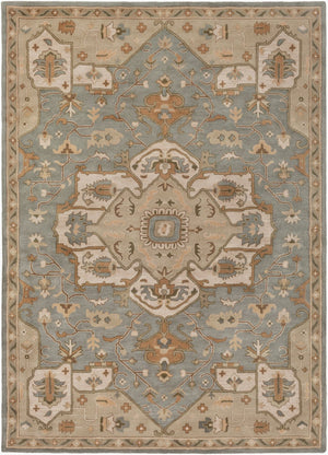 Livabliss Caesar Hand Tufted Wool Area Rug Traditional Motif for Living Dining Formal Spaces Medium Gray, Be 8' x 11' CAE1144-811