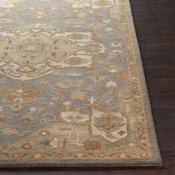 Livabliss Caesar Hand Tufted Wool Area Rug Traditional Motif for Living Dining Formal Spaces Medium Gray, Be 9' x 12' CAE1144-912