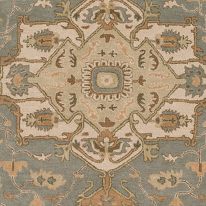 Livabliss Caesar Hand Tufted Wool Area Rug Traditional Motif for Living Dining Formal Spaces Medium Gray, Be 9' x 12' CAE1144-912