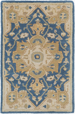 Livabliss Caesar Hand Tufted Wool Area Rug Intricate Traditional Pattern for Living Room Floors Ink Blue, Light 2' x 3' CAE1145-23