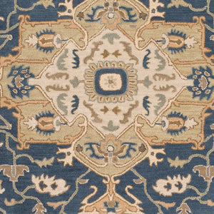 Livabliss Caesar Hand Tufted Wool Area Rug Intricate Traditional Pattern for Living Room Floors Ink Blue, Light 8' x 11' CAE1145-811