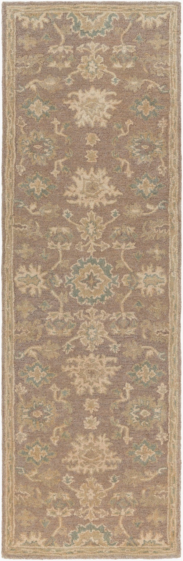 Livabliss Caesar Hand Tufted Wool Area Rug Artisan Crafted for Traditional Living Rooms Dark Brown, Med 2'6" x 8' CAE1149-268