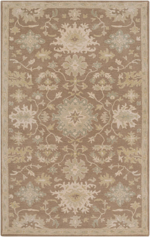 Livabliss Caesar Hand Tufted Wool Area Rug Artisan Crafted for Traditional Living Rooms Dark Brown, Med 5' x 8' Rectangle CAE1149-58