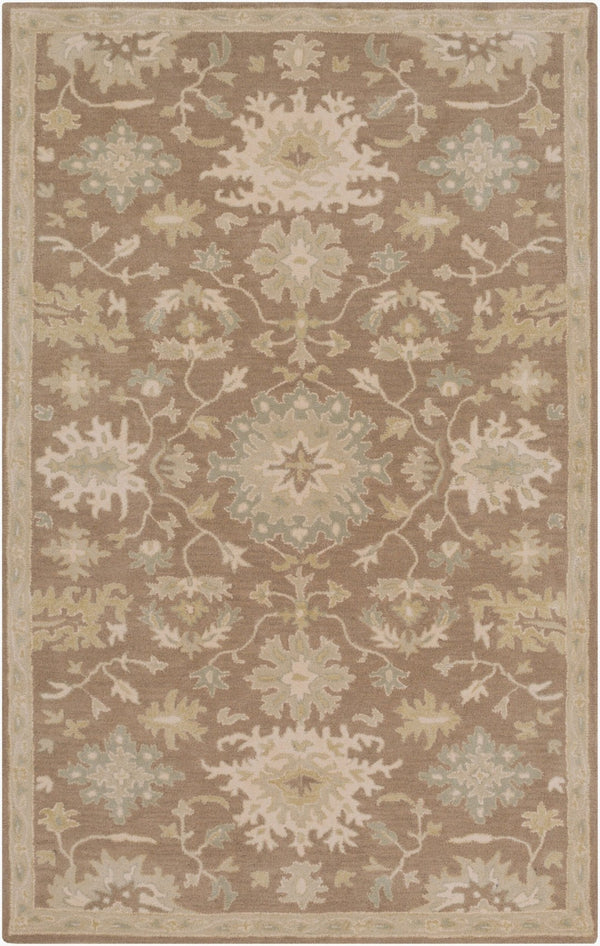 Livabliss Caesar Hand Tufted Wool Area Rug Artisan Crafted for Traditional Living Rooms Dark Brown, Med 5' x 8' Rectangle CAE1149-58