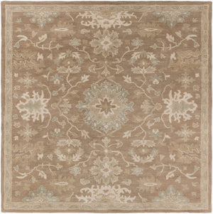 Livabliss Caesar Hand Tufted Wool Area Rug Artisan Crafted for Traditional Living Rooms Dark Brown, Med 9'9" x 9'9" Square CAE1149-99SQ