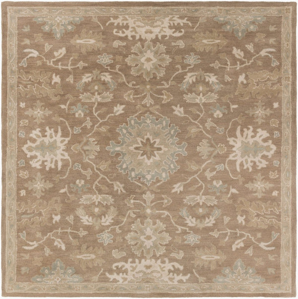 Livabliss Caesar Hand Tufted Wool Area Rug Artisan Crafted for Traditional Living Rooms Dark Brown, Med 9'9" x 9'9" Square CAE1149-99SQ