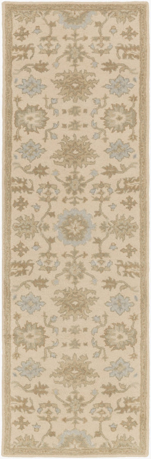 Livabliss Caesar Hand Tufted Wool Area Rug Traditional Pattern for Living Room or Dining Light Beige, Pa 3' x 12' CAE1161-312