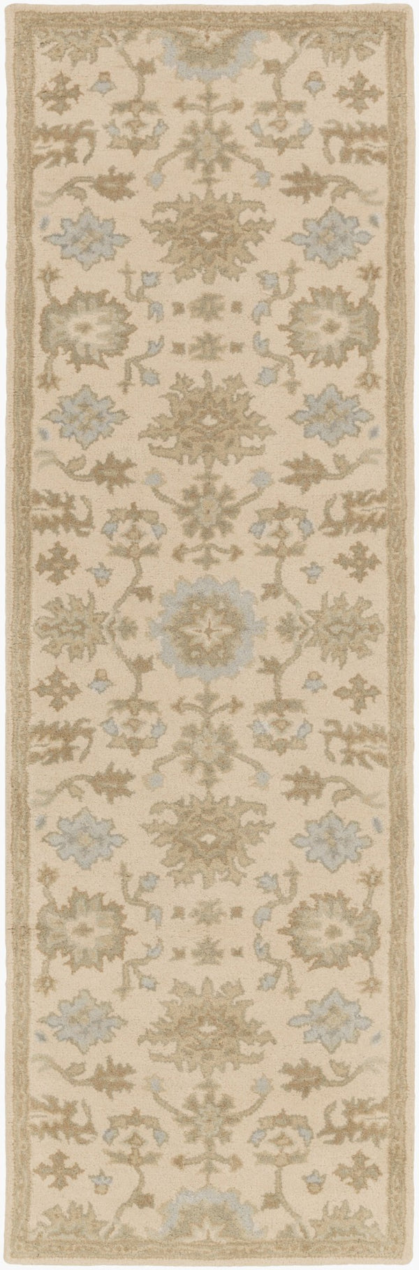 Livabliss Caesar Hand Tufted Wool Area Rug Traditional Pattern for Living Room or Dining Light Beige, Pa 3' x 12' CAE1161-312