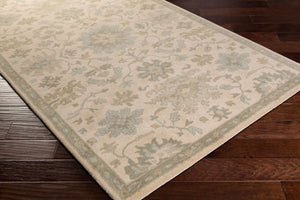 Livabliss Caesar Hand Tufted Wool Area Rug Traditional Pattern for Living Room or Dining Light Beige, Pa 6' x 6' Round CAE1161-6RD