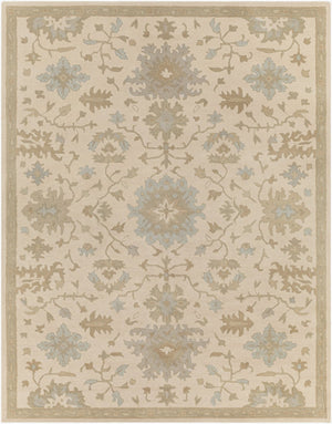 Livabliss Caesar Hand Tufted Wool Area Rug Traditional Pattern for Living Room or Dining Light Beige, Pa 7'6" x 9'6" CAE1161-7696