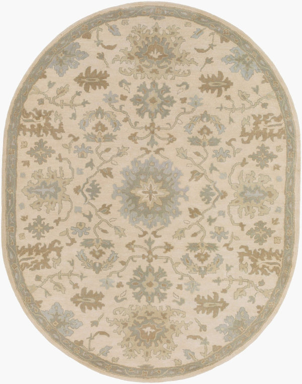 Livabliss Caesar Hand Tufted Wool Area Rug Traditional Pattern for Living Room or Dining Light Beige, Pa 8' x 10' CAE1161-810OV