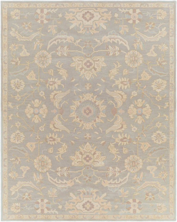 Livabliss Caesar Hand Tufted Wool Area Rug Classic Traditional Pattern for Living Room Pale Blue, Beig 7'6" x 9'6" CAE1162-7696
