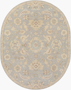 Livabliss Caesar Hand Tufted Wool Area Rug Classic Traditional Pattern for Living Room Pale Blue, Beig 8' x 10' CAE1162-810OV