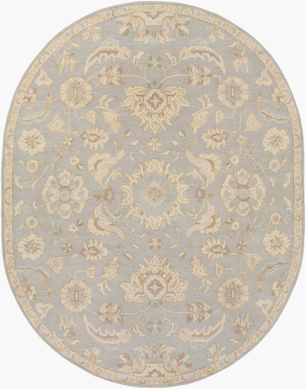 Livabliss Caesar Hand Tufted Wool Area Rug Classic Traditional Pattern for Living Room Pale Blue, Beig 8' x 10' CAE1162-810OV