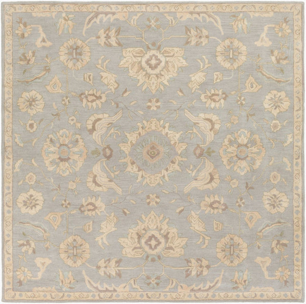 Livabliss Caesar Hand Tufted Wool Area Rug Classic Traditional Pattern for Living Room Pale Blue, Beig 9'9" x 9'9" Square CAE1162-99SQ