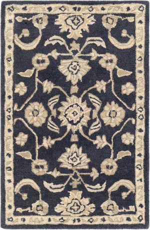 Livabliss Caesar Hand-tufted Wool Area Rug with Traditional Pattern for Large Living Spaces Ink Blue, Light 2' x 3' CAE1164-23
