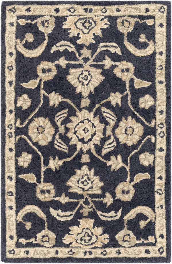 Livabliss Caesar Hand-tufted Wool Area Rug with Traditional Pattern for Large Living Spaces Ink Blue, Light 2' x 3' CAE1164-23