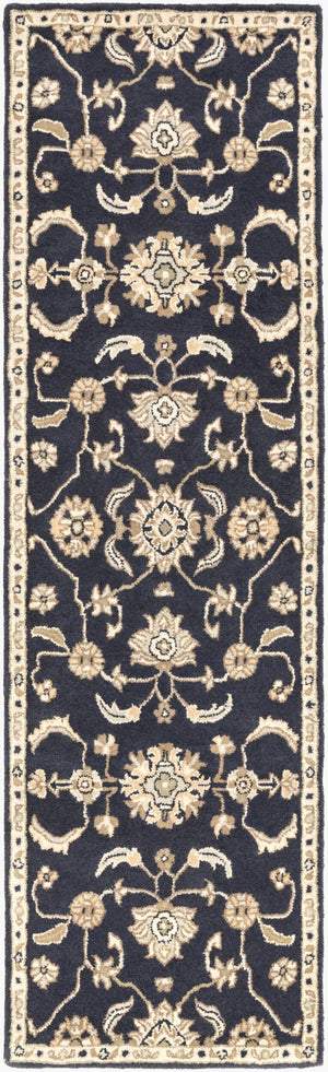 Livabliss Caesar Hand-tufted Wool Area Rug with Traditional Pattern for Large Living Spaces Ink Blue, Light 3' x 12' CAE1164-312