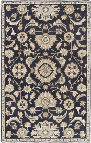 Livabliss Caesar Hand-tufted Wool Area Rug with Traditional Pattern for Large Living Spaces Ink Blue, Light 9' x 12' CAE1164-912