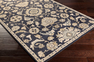 Livabliss Caesar Hand-tufted Wool Area Rug with Traditional Pattern for Large Living Spaces Ink Blue, Light 7'6" x 9'6" CAE1164-7696