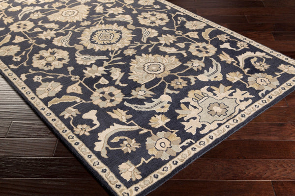Livabliss Caesar Hand-tufted Wool Area Rug with Traditional Pattern for Large Living Spaces Ink Blue, Light 7'6" x 9'6" CAE1164-7696