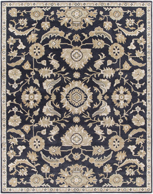 Livabliss Caesar Hand-tufted Wool Area Rug with Traditional Pattern for Large Living Spaces Ink Blue, Light 7'6" x 9'6" CAE1164-7696
