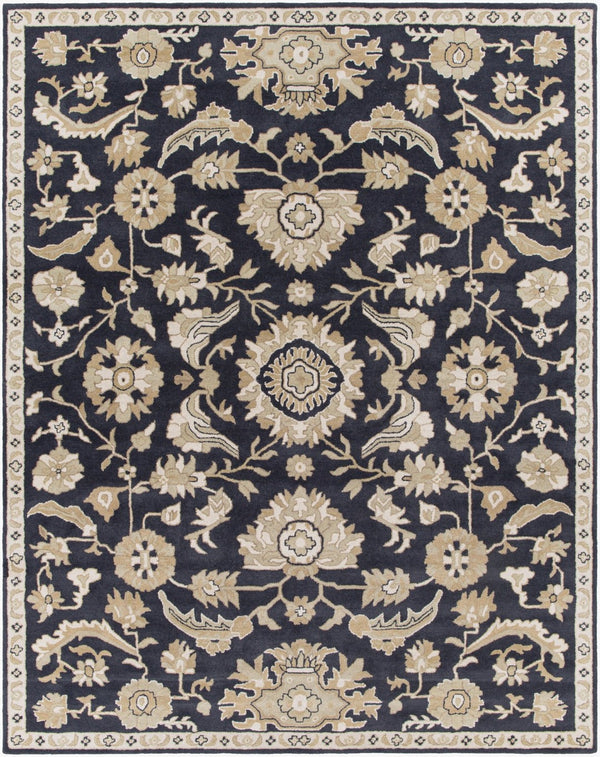 Livabliss Caesar Hand-tufted Wool Area Rug with Traditional Pattern for Large Living Spaces Ink Blue, Light 7'6" x 9'6" CAE1164-7696
