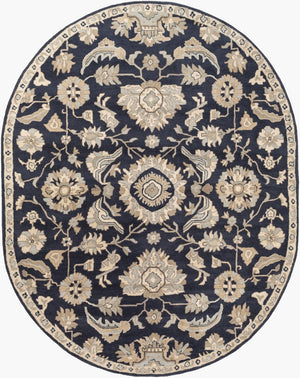Livabliss Caesar Hand-tufted Wool Area Rug with Traditional Pattern for Large Living Spaces Ink Blue, Light 8' x 10' CAE1164-810OV