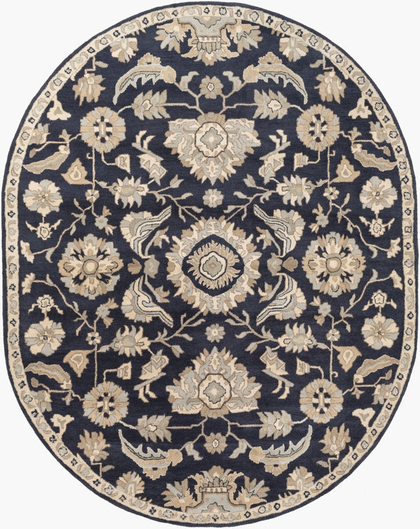 Livabliss Caesar Hand-tufted Wool Area Rug with Traditional Pattern for Large Living Spaces Ink Blue, Light 8' x 10' CAE1164-810OV