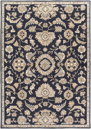 Livabliss Caesar Hand-tufted Wool Area Rug with Traditional Pattern for Large Living Spaces Ink Blue, Light 8' x 11' CAE1164-811
