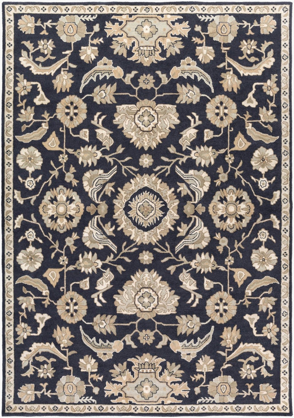 Livabliss Caesar Hand-tufted Wool Area Rug with Traditional Pattern for Large Living Spaces Ink Blue, Light 8' x 11' CAE1164-811