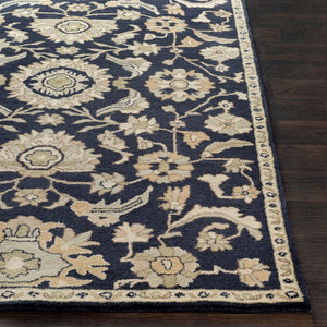 Livabliss Caesar Hand-tufted Wool Area Rug with Traditional Pattern for Large Living Spaces Ink Blue, Light 7'6" x 9'6" CAE1164-7696