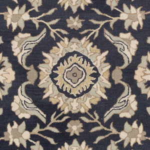 Livabliss Caesar Hand-tufted Wool Area Rug with Traditional Pattern for Large Living Spaces Ink Blue, Light 7'6" x 9'6" CAE1164-7696